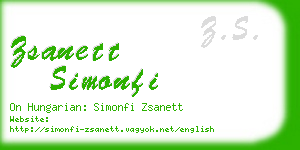 zsanett simonfi business card